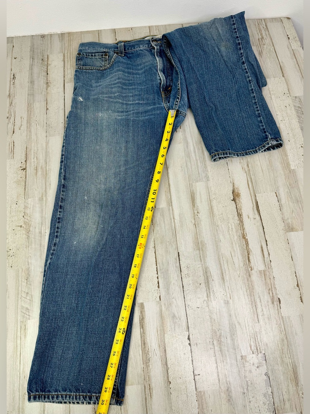 Vintage Levis 505 Pants Jeans Men 40x30 Denim Stretch Blue Straight - Picture 9 of 12